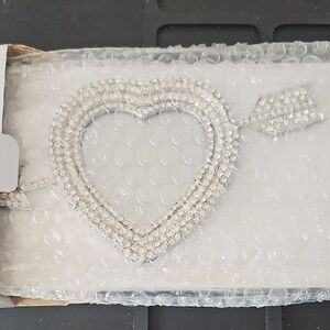 Z Gallerie Heart W/Arrow Jeweled Picture Frame